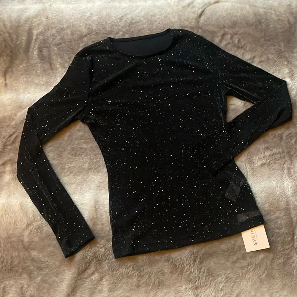 Sheer Glitter Top - Picture 2 of 5
